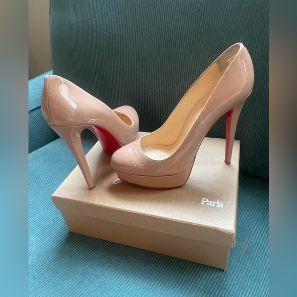 Nude Christian Louboutin Bianca 140 Platform heels size 40 - Picture 5 of 9